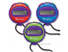 Learning Resources Simple 3 Button Stopwatch Supports Science Investigations Timed Math Exercises Elapsed Time Tracking Ages 5+