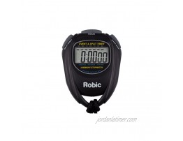 Robic 67982 SC-539 Water Resistant Event and Split Time 2 Memory Stopwatch Black