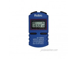 Robic; Developed Sold and Shipped in America; 12 Memory Recall Professional Quality Stopwatch takes 199 readings Easy to Use Easy to Read-Royal Blue