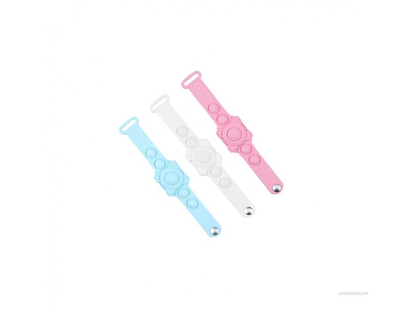 Apple Airtag Silicone Band Bracelet Protective Case GPS Children Anti-Lost Air Tag Silicone Protective Watch Strap 3 Pack White Blue Pink