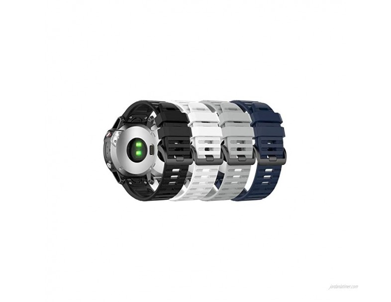 Compatible with Garmin Approach S62 S60,Fenix 5 Fenix 6,Forerunner 935 Forerunner 945 Bands Watch Strap Soft Rubber Strap Quick Fit Wristband Multicolor Selection