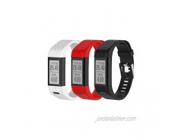 Compatible with Garmin Vivosmart HR+ Bands Women Men Replacement Silicone Wristbands Band Straps Bracelet for Vivosmart HR Plus Approach X10 X40 White Red Black
