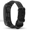 DuiGong Canvas Nylon Strap Compatible for Garmin vivosmart hr hr+ Plus,Approach X40 Replacement Band with Adpaters-Black