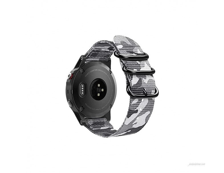 Fintie Band Compatible with Garmin Fenix 5 Soft Woven Nylon Sport Strap Replacement Wristband Compatible with Garmin Fenix 5 Plus Sapphire Edition Forerunner 935 945 Instinct Watch