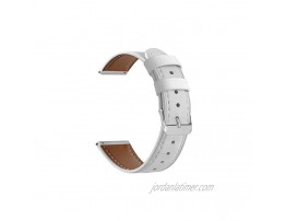 for Garmin Vivomove HR Bands ViCRiOR Softer Genuine Leather Replacement Bracelet Bands Strap Wrist Band for Garmin Vivomove HR Sport Premium Garmin Venu Vivomove 3 Luxe Style White