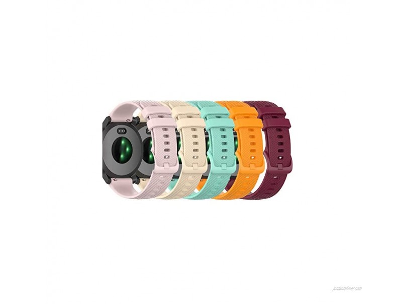 RuenTech Bands Compatible with Garmin Vivoactive 3 Forerunner 245 645 Vivomove HR Vivomove Watch Band 20mm Quick Release Silicone Bands