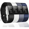 ZEROFIRE Compatible for Fitbit Charge 2 Bands Adjustable Sport Wrist Bands Strap for Fitbit Charge 2 Women Men Pack of 4