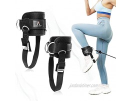 KIAA ZUIN Updated Ankle Straps for Cable Machines Adjustable Ankle Buckle Suitable for Men and Women，Abdominal MusclesLeg and Glute Abductors Strength Training Ankle Straps Accessories with Rope