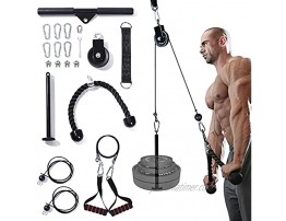 Nubical 4 in 1 Cable Pulley System Gym,Upgraded Fitness LAT and Lift Pulldown Attachments,LAT Pull Down Machine Home Workouts Gym Equipment for Shoulder,Biceps Curl,Forearm,Triceps Exercise