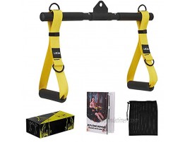 PEXFT Cable Machine Rope Attachment Crossover Resistance Bands LAT Pulldown Workout Bar Rowing Handle Tricep Rope Fitness Strap Stirrup Grips with Solid ABS Cores for Home and Gym
