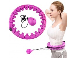 ALNUZG Weighted Hoola Hoop Adjustable Length 2 in 1 Smart Weighted Hoops Abdomen Sports Massage Suitable for Adults and Children Smart 18 Sections Detachable Hoola Hoop That Will not Fall