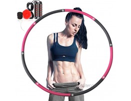 Camfosy Weighted Fitness Exercise Circle Loss Weight 8 Adjustable Size Sections Stainless Steel Tube for Adults& Children Body Shape Gym Equipment for Home& Office
