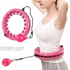 CLÉOPÂTRE Weighted Hula Hoop for Adults & Kids Beginners Exercising 2 in 1 Abdomen Fitness Weight Loss Massage 360° Auto-Spinning 24 Detachable Knots Adjustable Size Non-Fall Hoola Hoops