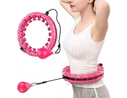 CLÉOPÂTRE Weighted Hula Hoop for Adults & Kids Beginners Exercising 2 in 1 Abdomen Fitness Weight Loss Massage 360° Auto-Spinning 24 Detachable Knots Adjustable Size Non-Fall Hoola Hoops