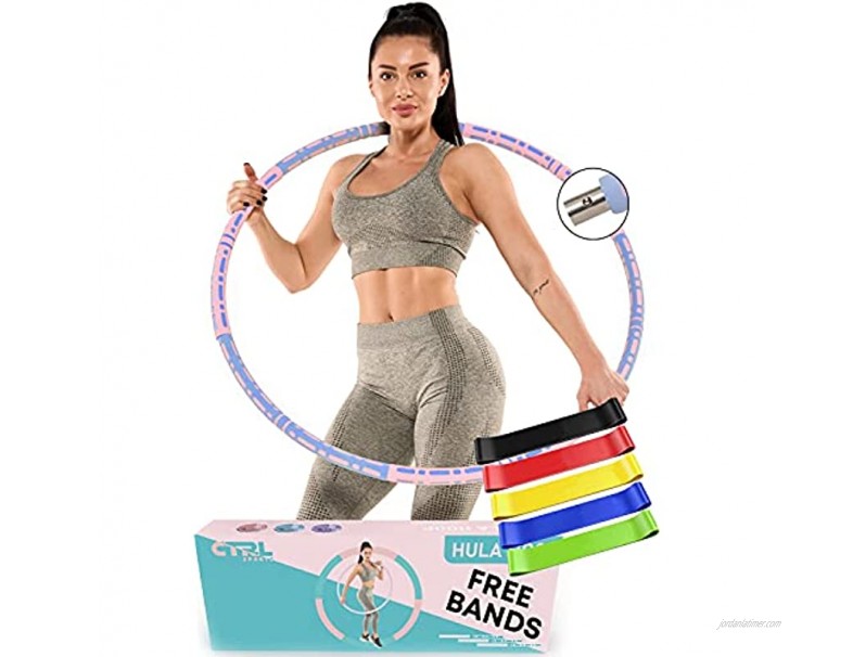 CTRL Sports Hula Hoops for Adults Weight Loss Weighted Hula Hoop 2-5lb for Women Soft Foam Padding for Comfort Fitness Smart Exercise Hoola Hoops for Adults