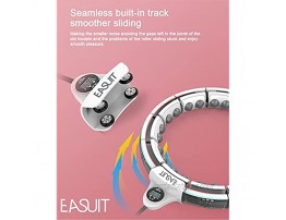 EASUIT Hoola Hoop for Adults Weight Loss，Fitness Weight Loss 360°Massage Hula Hoop Adjustable Weight Non-Fall 16 Knots Detachable