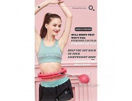 Gicoucc Weighted Hula Hoops for Adults Exercise Removable Multiple Assembly Design Professional Fitness Hula Hoop Brings Perfect Figure,2 in 1 Abdomen 360-degree Massage Non-Fall Hoola Hoop