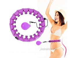 ISYLife Smart Hoola Weighted Hoop 24 Detachable Knots Adjustable Size 2 in 1 Abdomen 360° Auto-Spinning Fitness Massage
