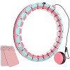 Luronghan Smart Weighted Hoola Hoops for Adults Weight Loss 2 in 1 Abdomen Fitness Massage 24 Detachable Knots Pink