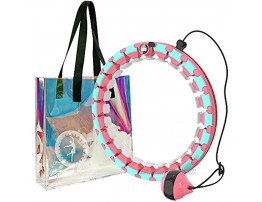 MaxZeal Smart Weighted Hula Loop with Holographic Iridescent Translucent Tote Bag|2in1 Abdominal Fitness Equipment for Home Exercise & 360 Degree Abs Massager|24 Detachable Knots to Fit