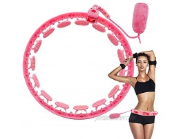 NORTH BISON Smart Weighted Hoola Hoops 2 in 1 Abdomen Fitness Hula Circle Hoop 15 Detachable Knots Adjustable Auto-Spinning Weighted Sandbag Hoola Hoop for Adults Weight Loss