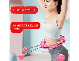 Oligaly Weighted Exercise Hoops for Adults with Counter Weight Loss Home Exercise Fitness Equipment for Women and Men Spinning Ball with 360° Massage and 24 Sections Adjustable Massage Ring