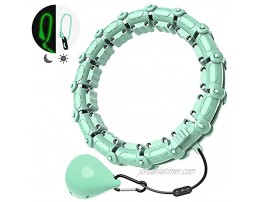Smart Weighted Hoola Hoops Fitness Hoop Weight Loss Hoola Hoops Detachable Knots Adjustable Weight Auto-Spinning Ball Weight Loss an Extra Luminous Rope for Free