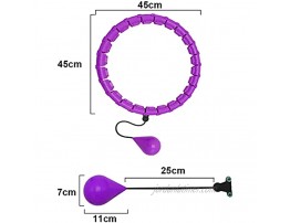 Smart Weighted Hoola Hoops,2 in 1 Abdomen Fitness Weighted Massage Hoola Hoop,Smart 24 Sections Detachable Hoola Hoop,Suitable for Adults and Kids Exercising