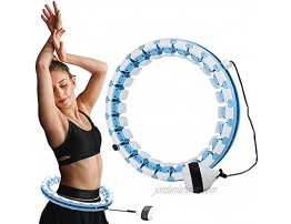 Smart Weighted Hula Hoop for Adults Weight Loss Non-Fall Infinity Hoop Hula 24 Adjustable Knots Fitness Hula Hoop with Spinning Ball