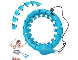 Weighted Exercise Hoops 2 in 1 Abdomen Fitness Weight Loss Massage Non-Fall Exercise Hoops with 24 Knots Detachable Adjustable Auto-Spinning Ball for Adult Kids