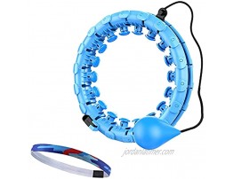 Weighted Hula Hoop Fitness Pilates Hoop Adjustable Waist and Abdomen Weight Loss Massage Exercise Equipment 24 Detachable auto-Rotating Weight Loss Balls for Adults and Children