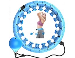 Weighted Hula Hoops for Adults Weight Loss 24 Knots Abdomen Fitness Weight Loss Non-Falling Fitness Hoops Adjustable Weight Auto-Spinning Ball,Pilates Circles