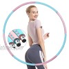 Weighted Hula Hoops for Adults Weight Loss Adjustable Hoola Hoop for Women Fitness Exercise Gym Workout Waist Hulu Hoop Circle Ring 8 Sections Style B