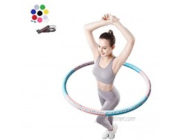 Weighted Hula Hoops |Premium Quality Stainless steel | Adjustable Exercise Fitness Circle | Weight Hoola hoop for adults | abdominal trainer | jump rope |easy to spin | measuring tape | Easy to fill
