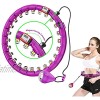 Weighted Smart Exercise Hoops for Adults and Kids Exercising Portable Fitness Hoop for Body Weight Loss Adjustable Length 2 in 1 Abdomen Fitness Massage Non-Fall Exercise Hoop